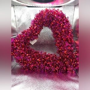 Nwt tinsel heart decor